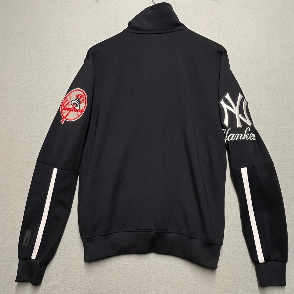 Pro Standard New York Yankees Track Jacket Navy Blue Full Zip Chenille Rare M
